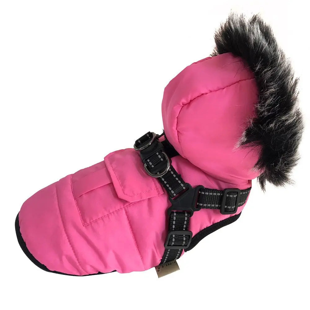 New Pet Cotton Clothes Reflective Warmth Dog Clothes Winter Wool Collar Plus Cotton Pet Clothing Cotton Vest Coat  Killer Products