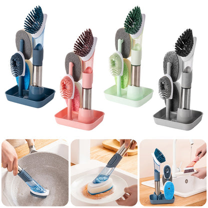 SmartClean Long Handle Dish Brush with Soap Dispenser