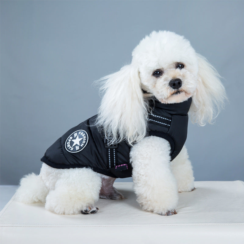 Warm Hooded Pet Dog Clothes for Small Dogs Winter Jackets