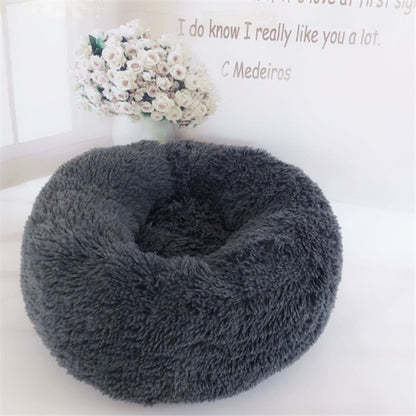 Cozy Cat Sleeping Bed: Plush Round Winter Nest Mattress