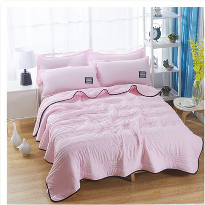 Pure Color Cooling Blanket: Compressible Summer Quilt Comfort