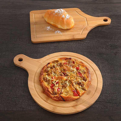 Bamboo Fusion Board: Pizza & Fruit Chopping Delight