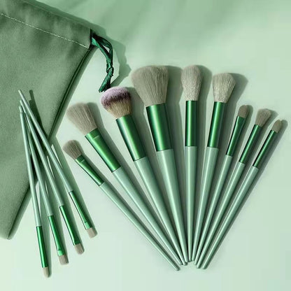 Soft Fiber Makeup Brush Set with Travel Bag