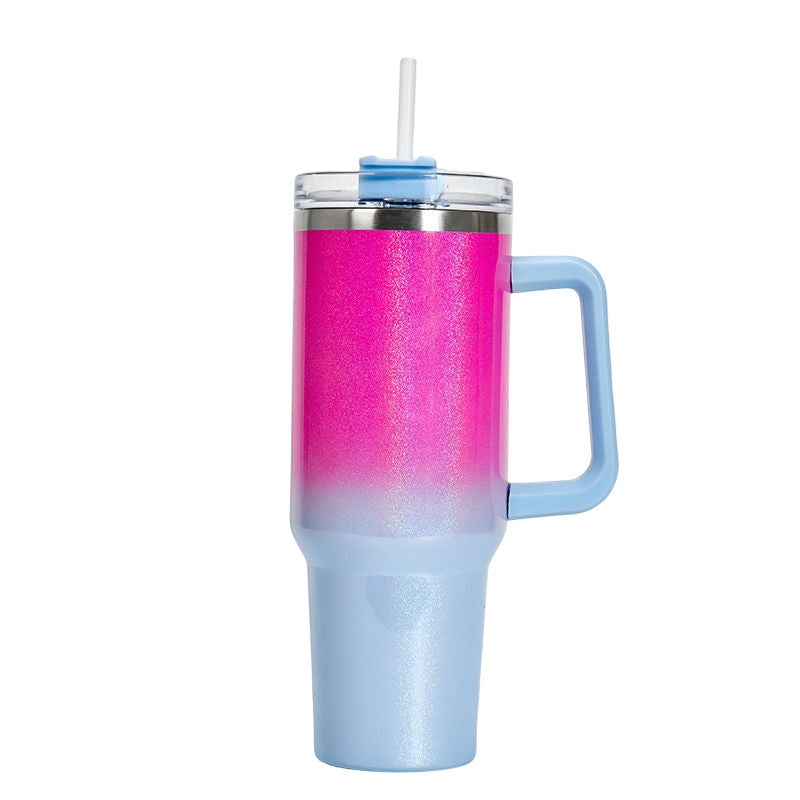 Rainbow Insulated Double-Layer Stainless Steel Tumbler