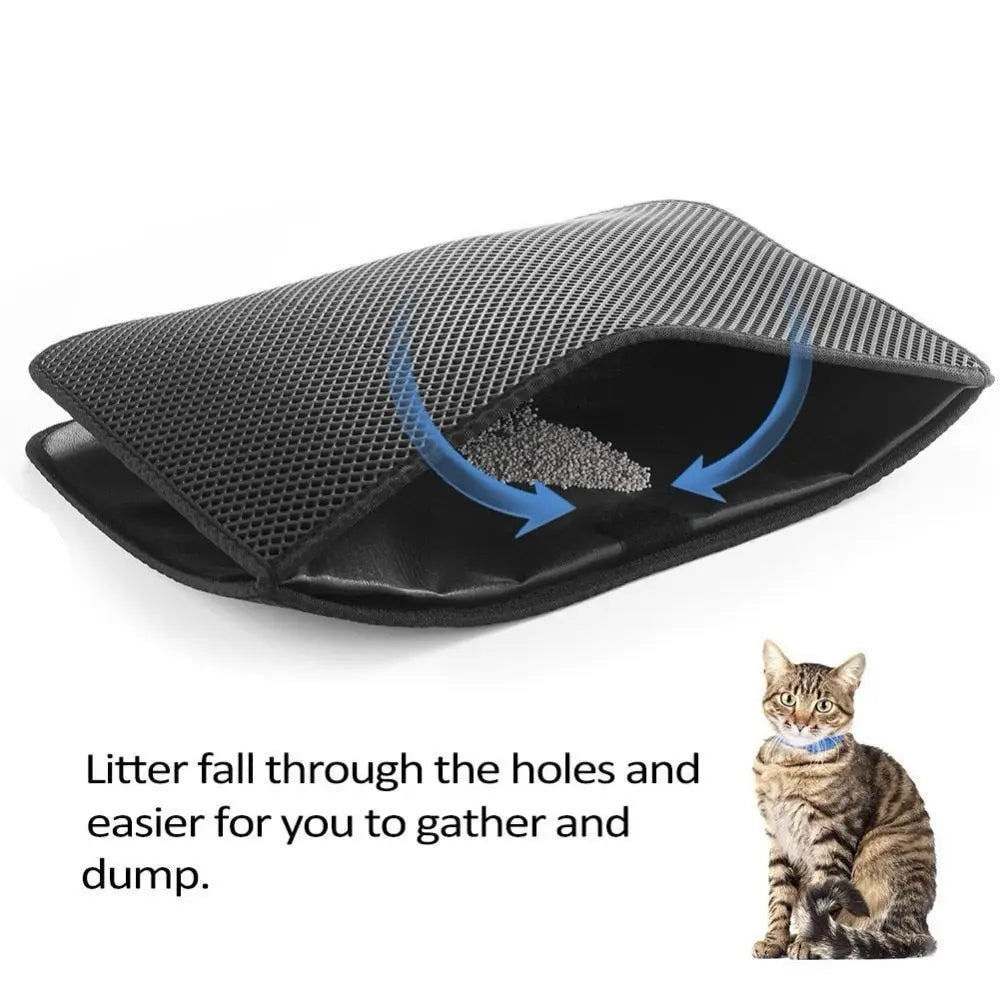 Waterproof Double-Layer Cat Litter Mat – Easy Clean Pet Pad  Killer Products