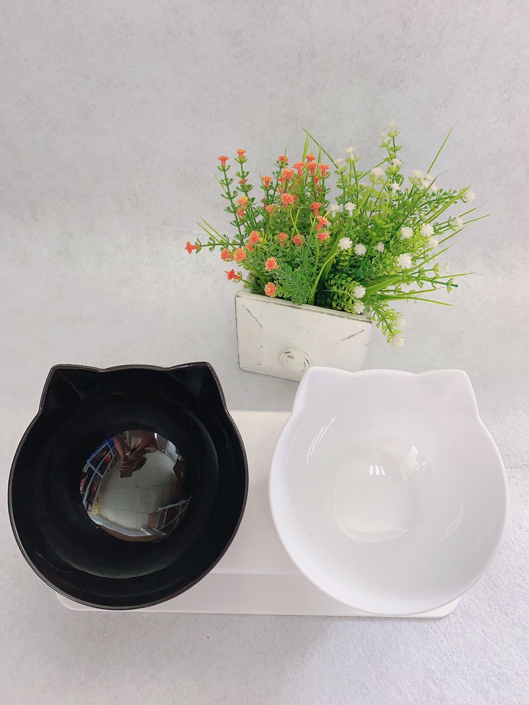 Cat Double Bowl: Protects Cervical Vertebra, Elevates Feeding Comfort