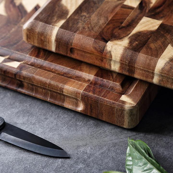 Solid Wood Parquet Cutting Board for Kitchen Prep