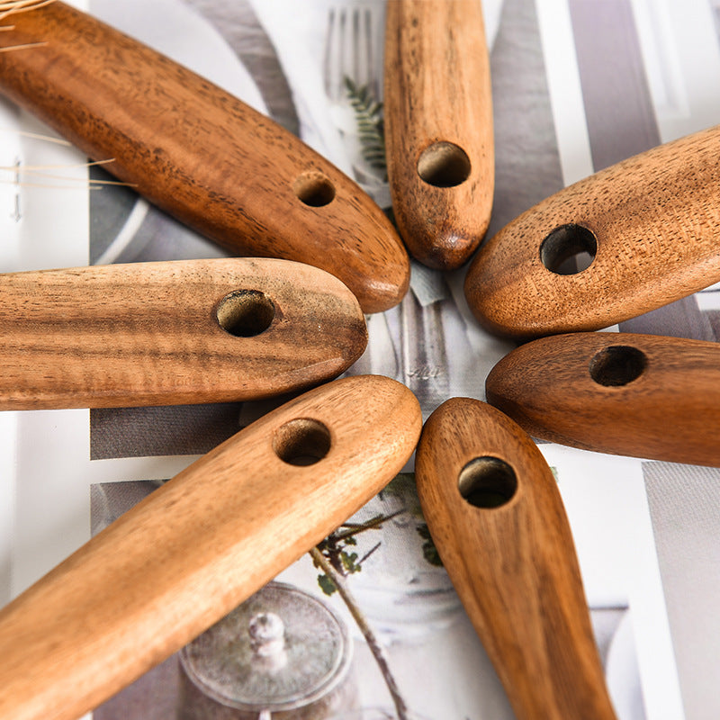 Teak Wood Kitchen Tool Set: Spoons & Spatulas