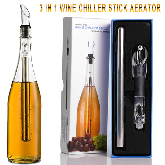 ChillMaster: 3-in-1 Stainless Steel Wine Cooling Rod