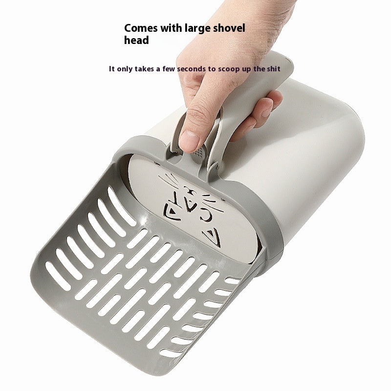 Large Capacity Cat Litter Scoop With Integrated Shit Storage Box