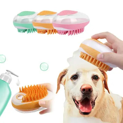 Dog Cat Bath Brush 2-in-1 Pet SPA Massage Comb Soft Silicone Pets Shower Hair Grooming Cmob Dog Cleaning Tool Pet Products  Killer Products