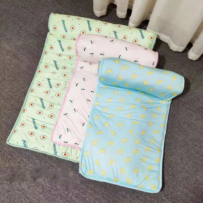 Pet Cat/Dog bed ice pad summer autumn cooling heatstroke prevention sleeping mat fruit mat non-slip ice silk mat  Killer Products