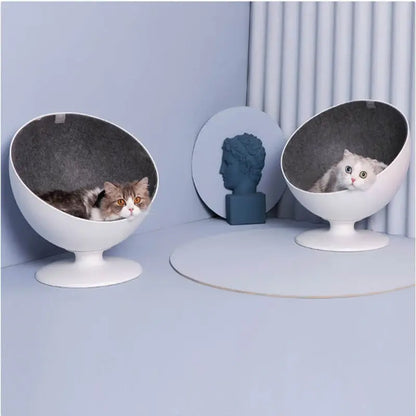 Cat Boss Fiber Spinning Pet Nest White Interactive Rotary Cat Bed  Killer Products