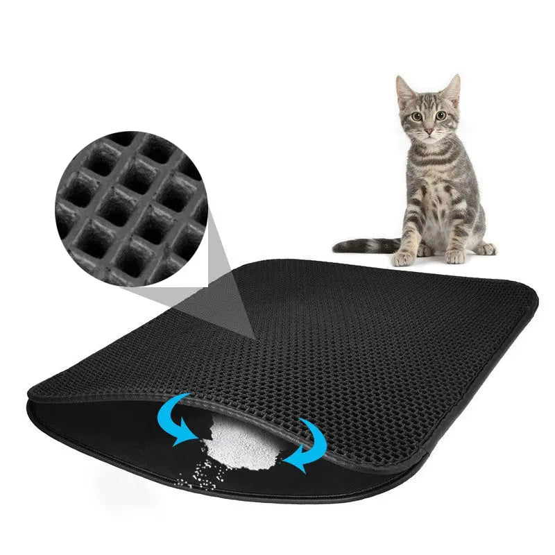 Waterproof Double-Layer Cat Litter Mat – Easy Clean Pet Pad  Killer Products