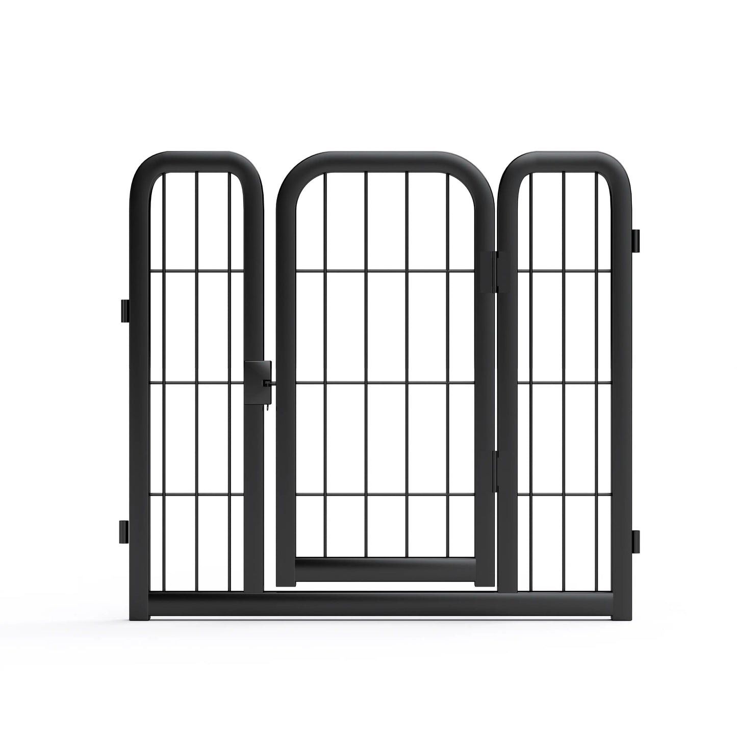 Outdoor 12 piece dog fence, 24 inch portable indoor game fence for small dog pets. Black, 22.2 inches wide x 23.6 inches high.  Killer Products