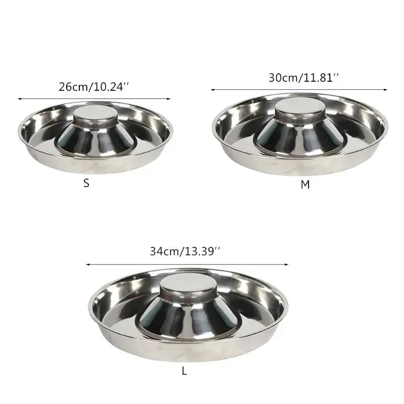 Pet Stainless Steel Dog Bowl Puppy Litter Food Feeding Dish Weaning Silver Stainless Feeder Water Bowl Pets Feeder Bowl  Killer Products