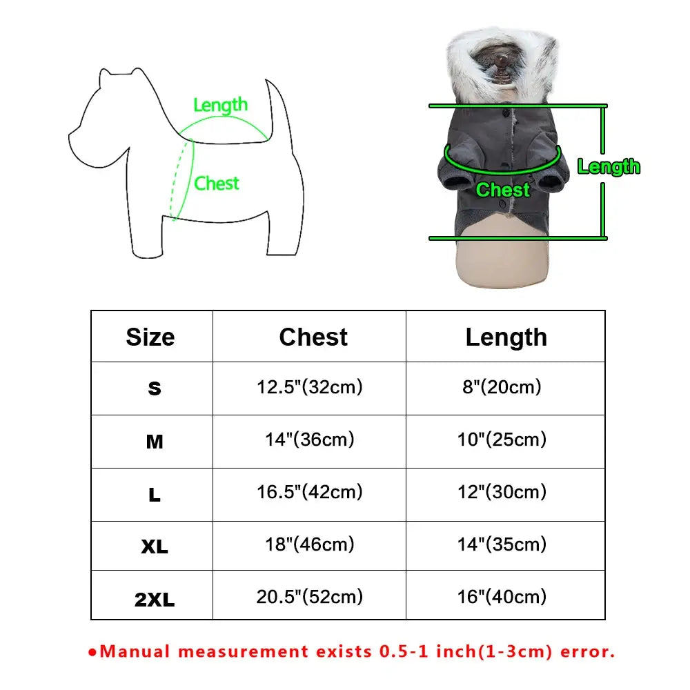 Winter Dog Clothes for Small Dogs Warm Dog Coat Jacket French Bulldog Clothes Hooded Coat Pet Puppy Cloting Fleece Padded Outfit  Killer Products