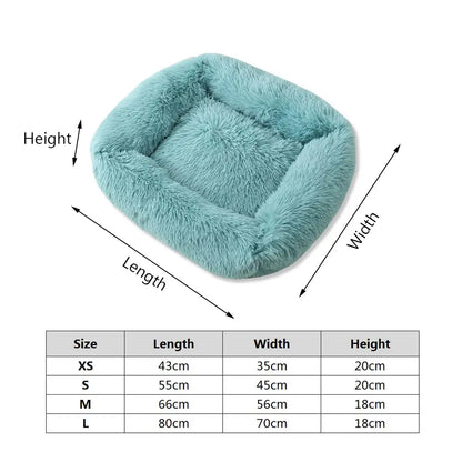 Square Dog Bed Long Plush Solid Color Pet Beds For Little Medium Large Pets Super Soft Winter Warm Sleeping Mats For Dogs Cats  Killer Products