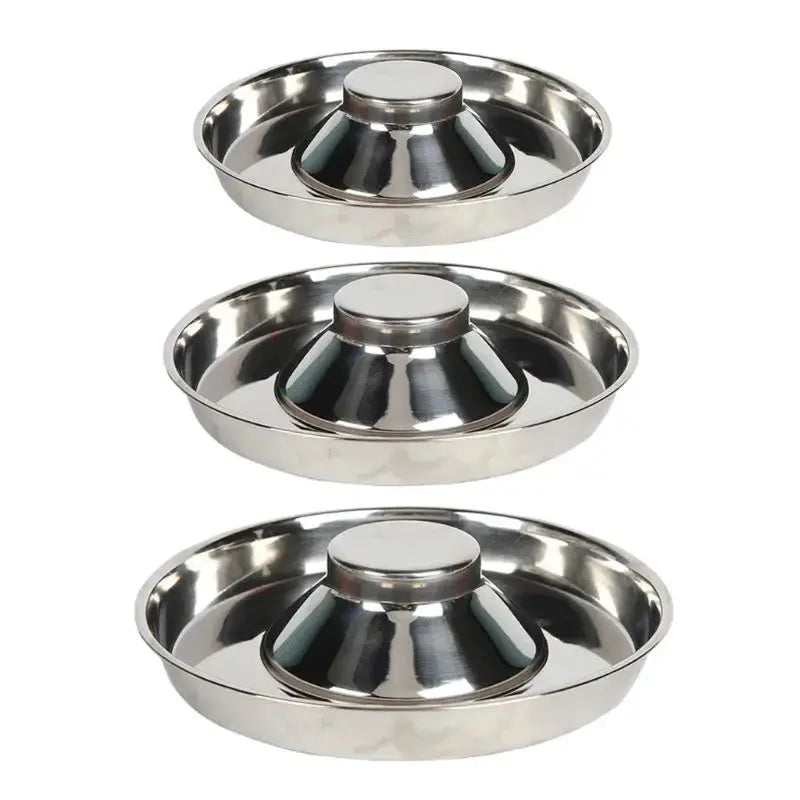 Pet Stainless Steel Dog Bowl Puppy Litter Food Feeding Dish Weaning Silver Stainless Feeder Water Bowl Pets Feeder Bowl  Killer Products