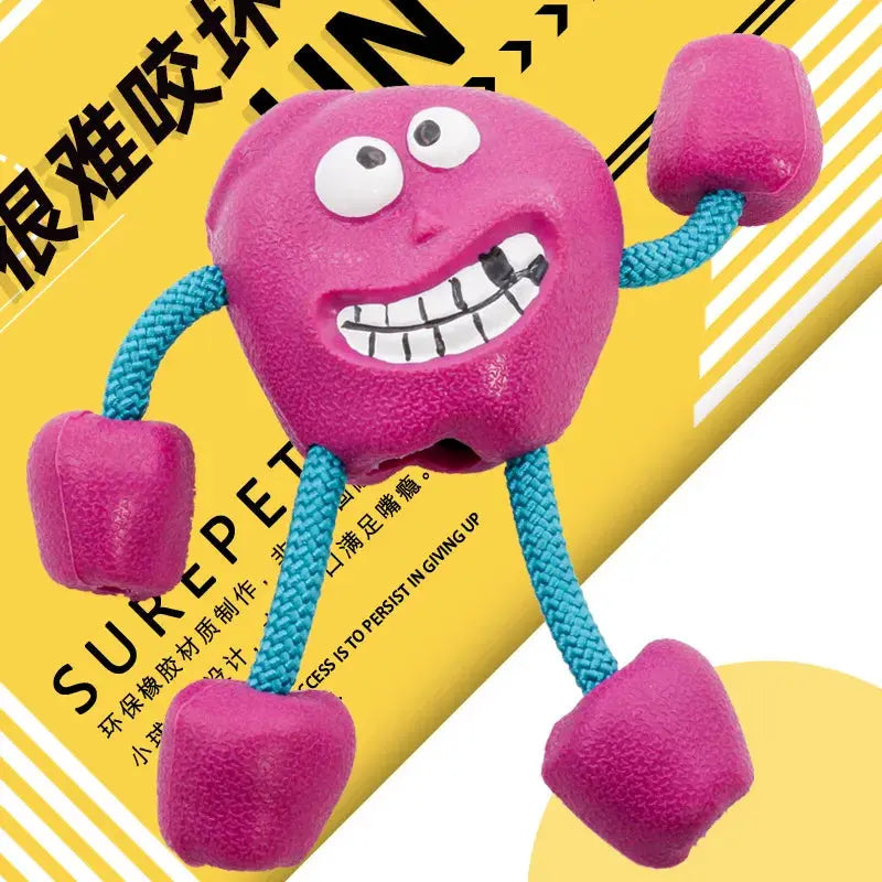 Smile Indestructible Dog Toys Rubber Ball Sound Molar Teeth Resistant to Large and Medium-sized Pets  Killer Products