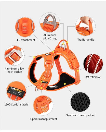 TrueLove No-Pull Reflective Dog Harness – Adjustable & Comfortable Control
