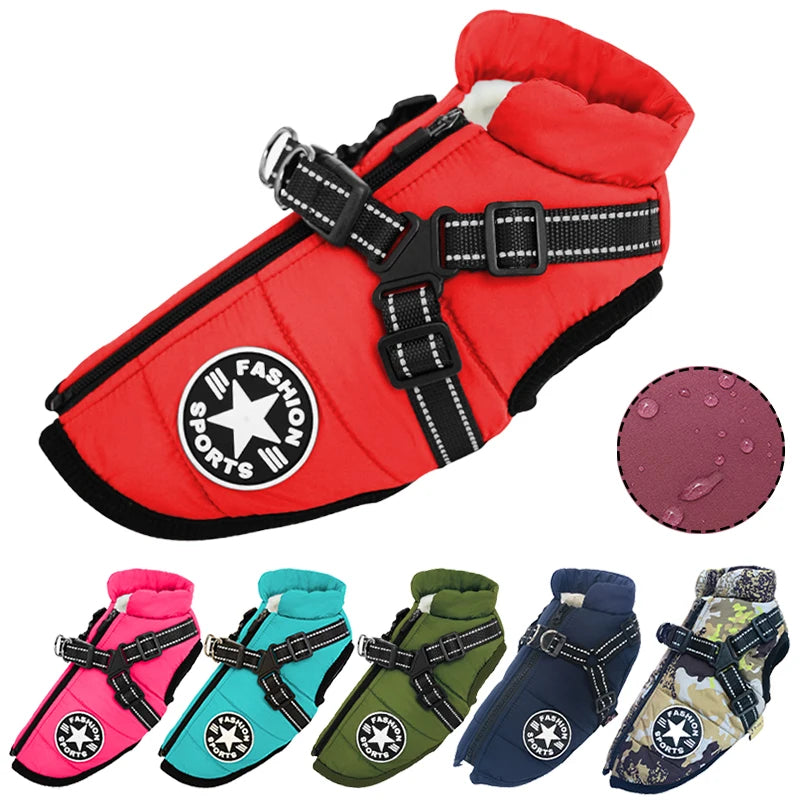 CozyPaws Waterproof Dog Jacket & Harness Combo