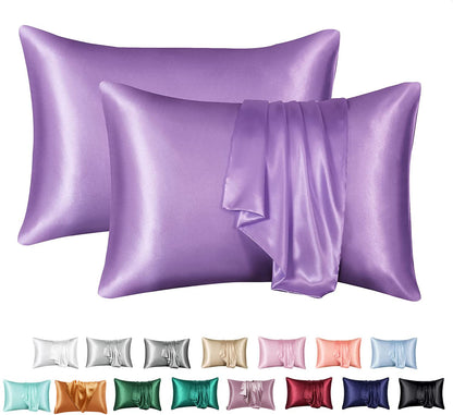 LuxSilk Satin Pillowcase Set - Solid Colors & Sizes