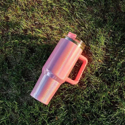 Rainbow Insulated Double-Layer Stainless Steel Tumbler