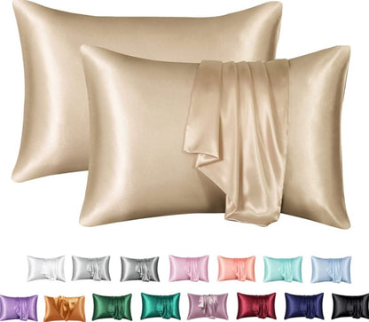 LuxSilk Satin Pillowcase Set - Solid Colors & Sizes