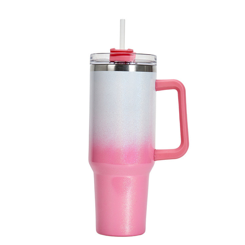 Rainbow Insulated Double-Layer Stainless Steel Tumbler