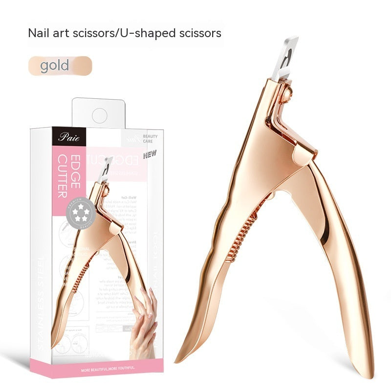 U-Shaped Nail Trimming Scissors - Stainless Steel Tool