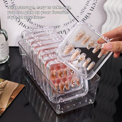 Clear Nail Art Box - 10 Pack Handmade Storage