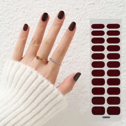 Thermal Semi-curing Nail Beauty Stickers: Phototherapy Gel Elegance