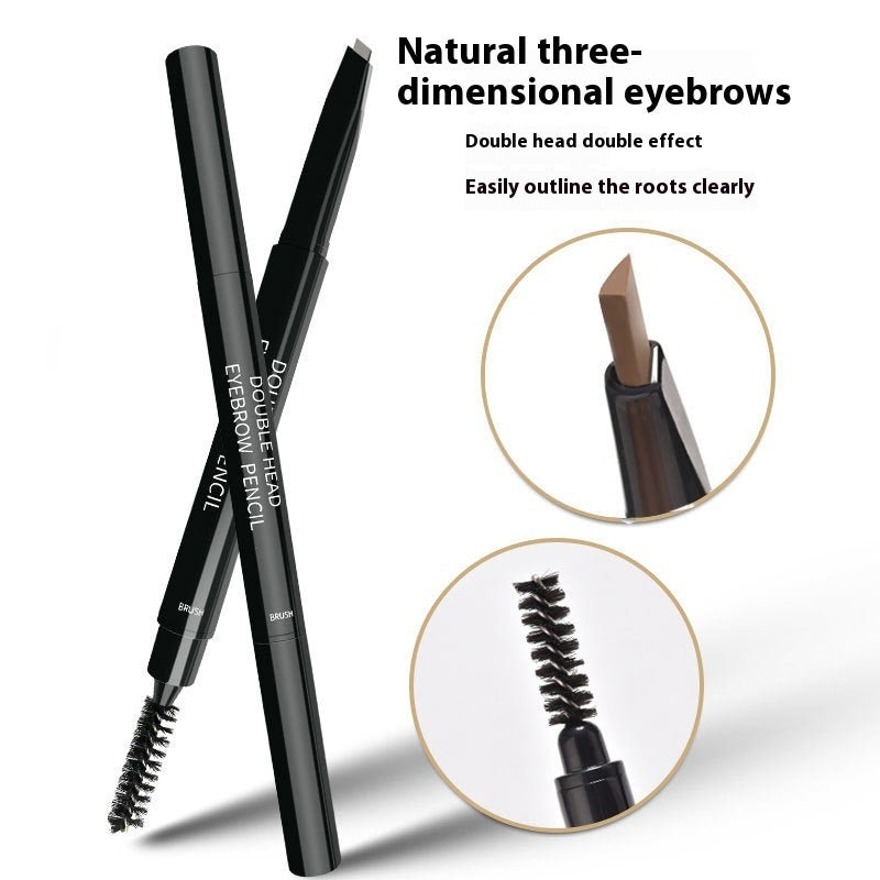 Dual-Head Waterproof Eyebrow Pencil - Smudge-Free