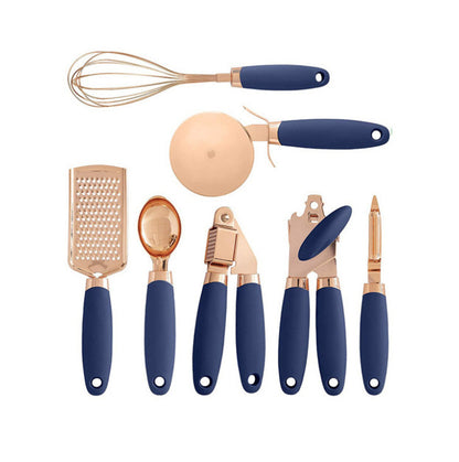 Copper Plated Kitchen Peeler & Cutlery Rack Set