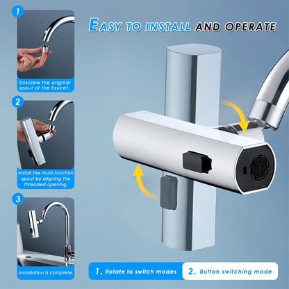 SplashFlow 360° Kitchen Faucet Nozzle Extension