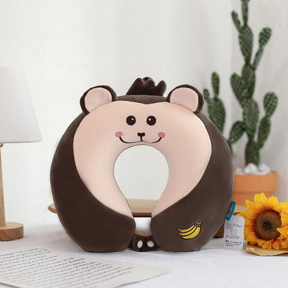 Cozy Cartoon Memory Foam U-shaped Pillow for Relaxation