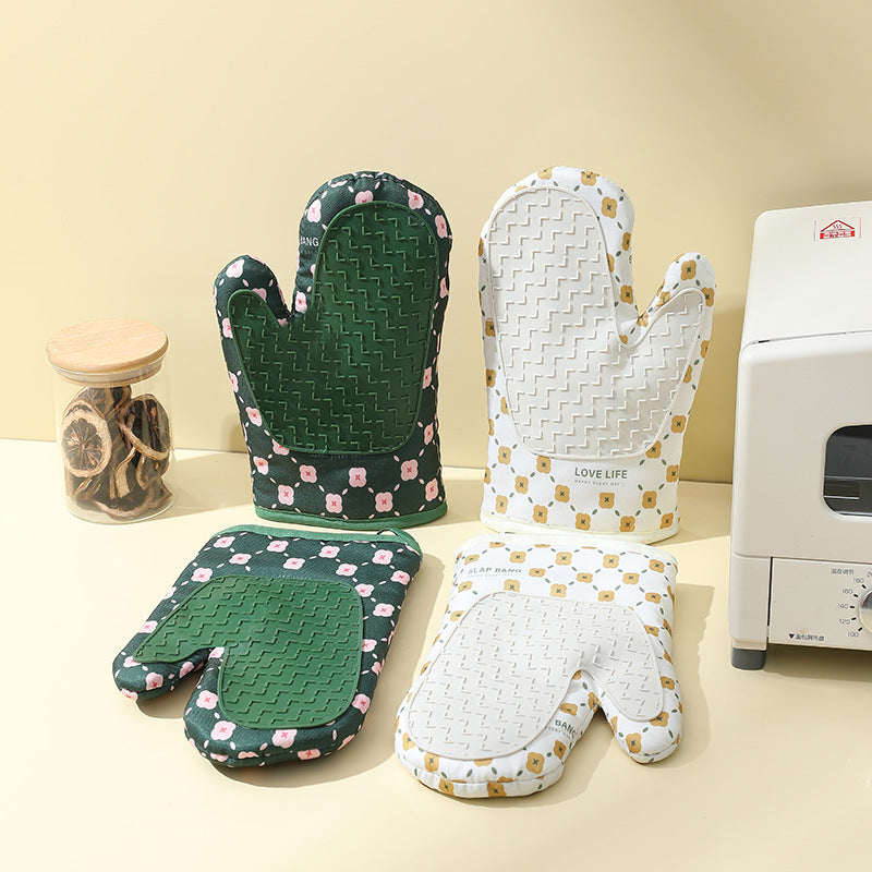 HeatGuard Cotton Oven Mitts & Potholders Set