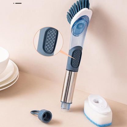 SmartClean Long Handle Dish Brush with Soap Dispenser