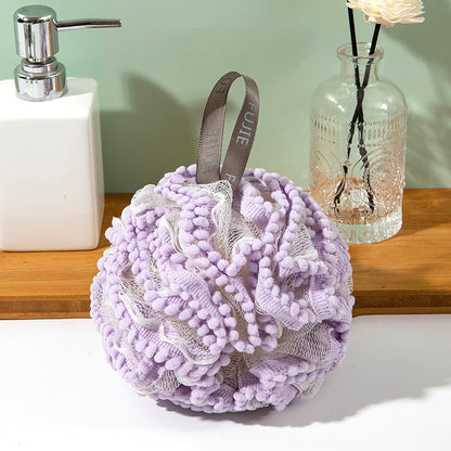 Luxury Pearl Loofah: Blossom & Violet Bath Ball