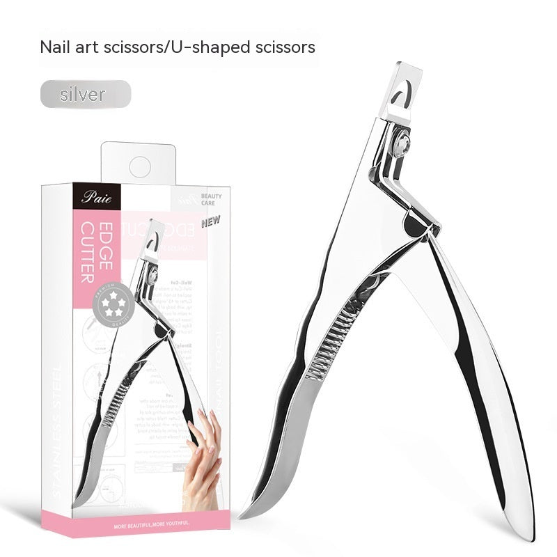 U-Shaped Nail Trimming Scissors - Stainless Steel Tool