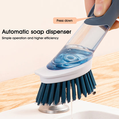 SmartClean Long Handle Dish Brush with Soap Dispenser