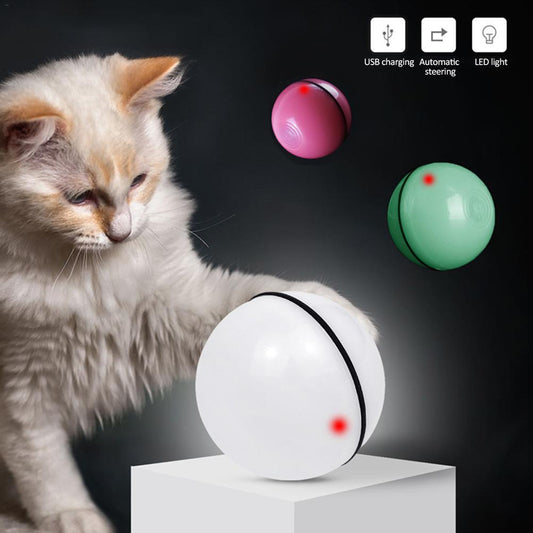 Whirling LED Laser Electronic Rolling Pet Funny Cat Toy Ball