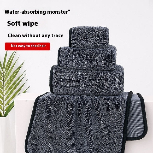 Microfiber Car Cleaning Towel - Ultra Absorbent Gray