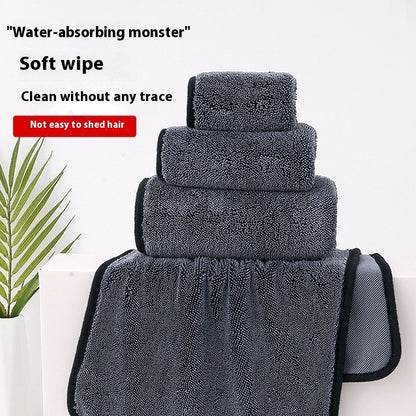 Microfiber Car Cleaning Towel - Ultra Absorbent Gray