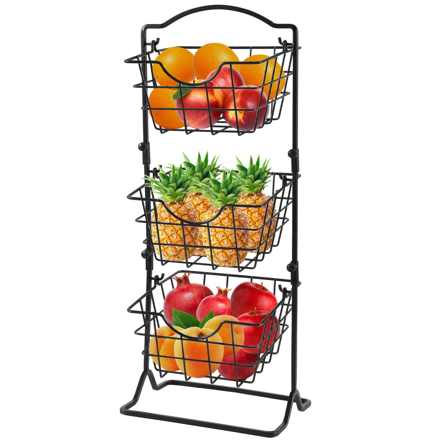 Tiered Iron Storage Rack for Fruits & Vegetables