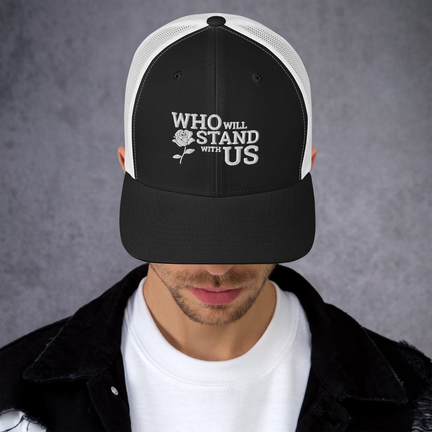 Who Will Stand With Us" Political Trucker Cap – Bold Style for Bold Voices - Killer Products