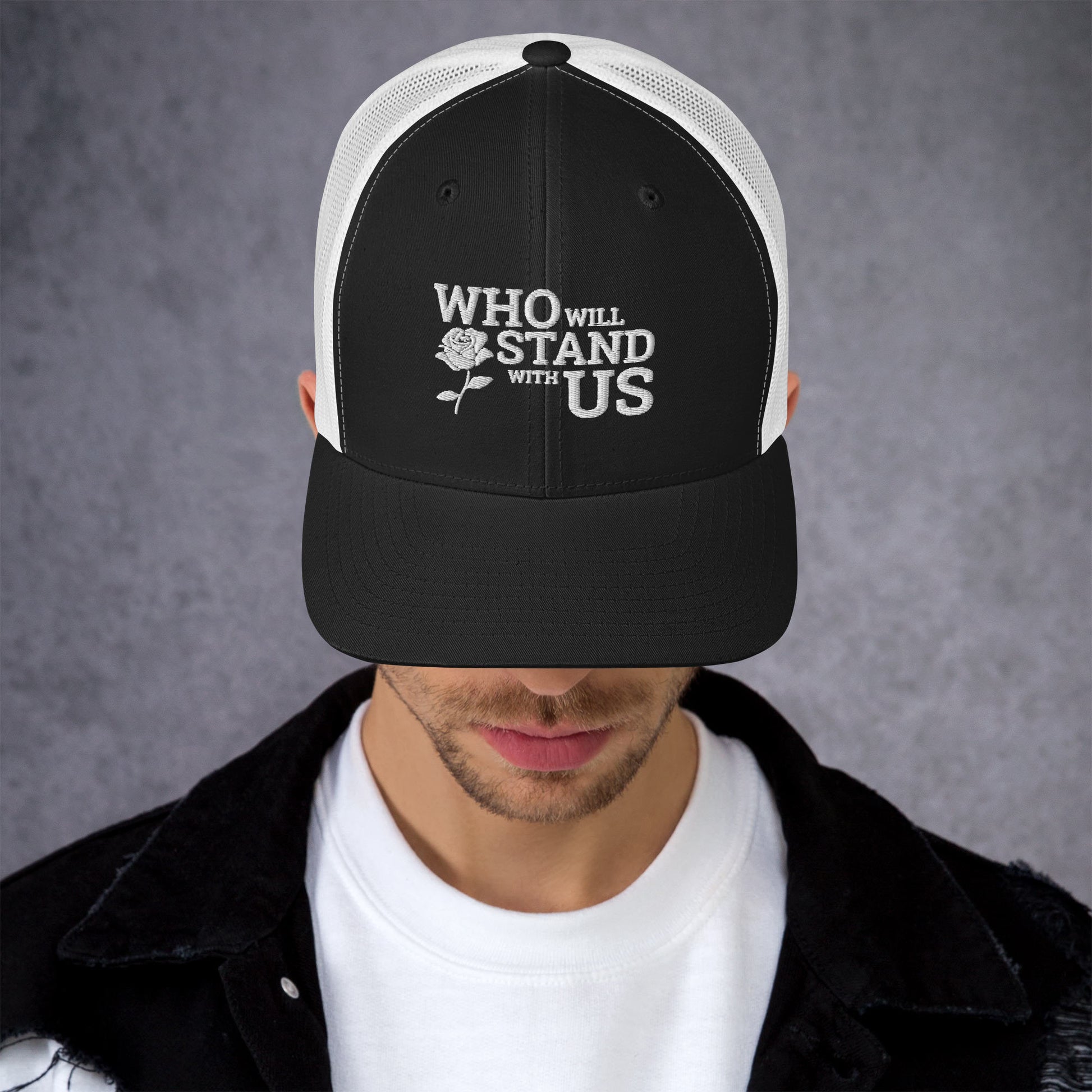 Who Will Stand With Us" Political Trucker Cap – Bold Style for Bold Voices - Killer Products