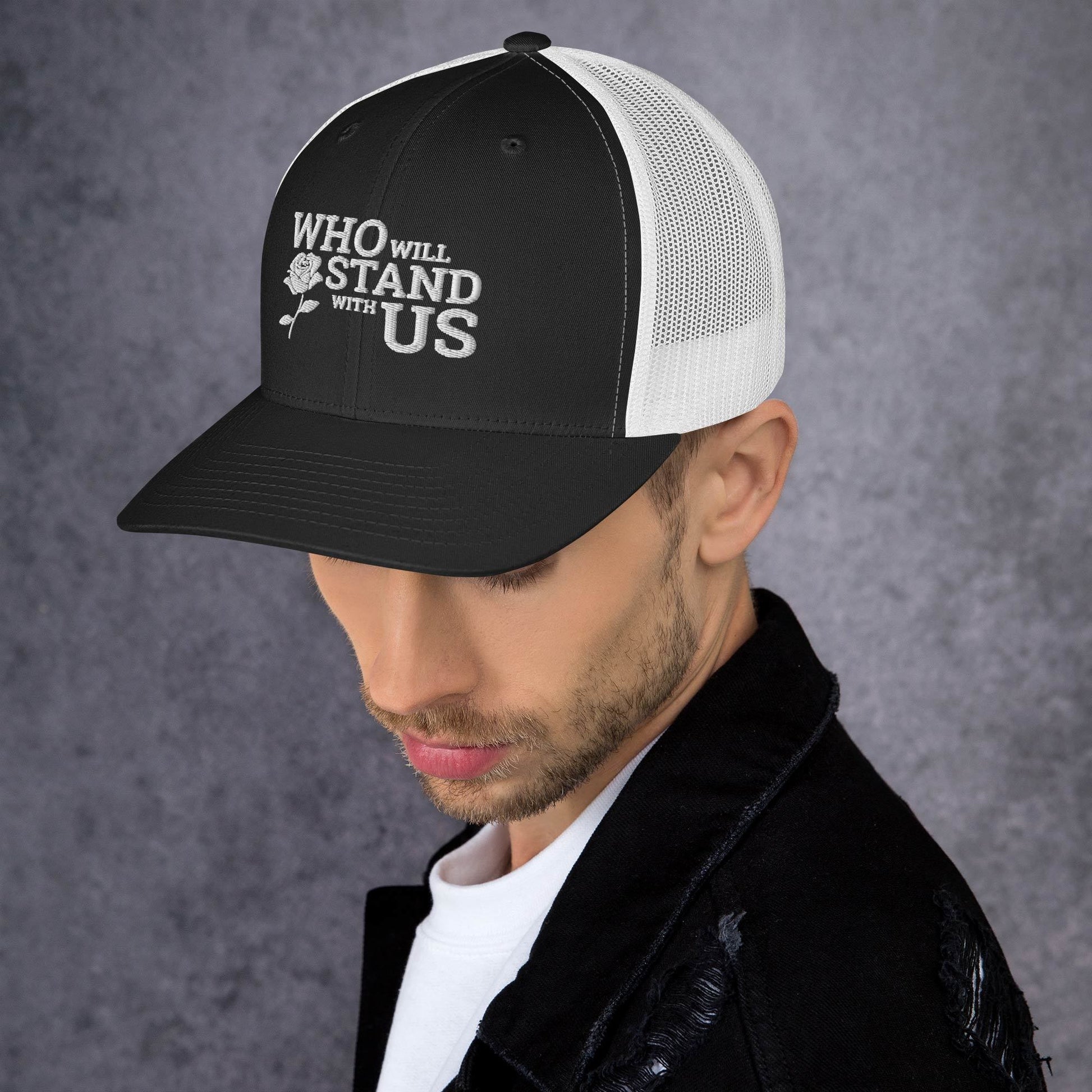 Who Will Stand With Us" Political Trucker Cap – Bold Style for Bold Voices - Killer Products