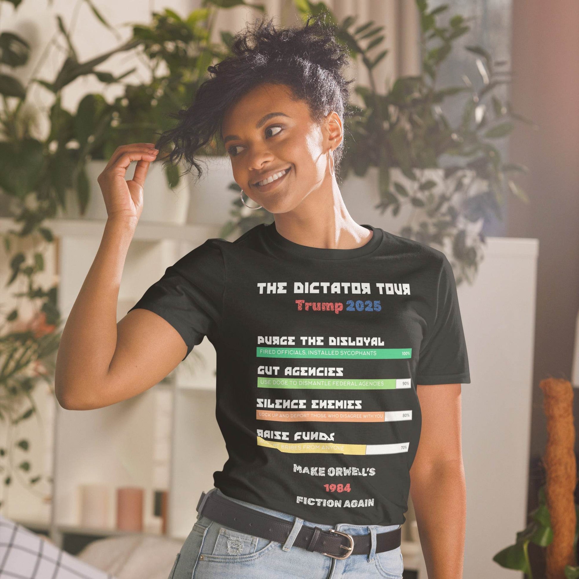 The Dictator Tour 2025 Political T-Shiirt in Black - Killer Products